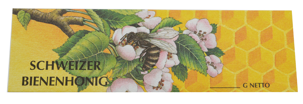 Étiquette de miel "Sujet abeille/fleur"