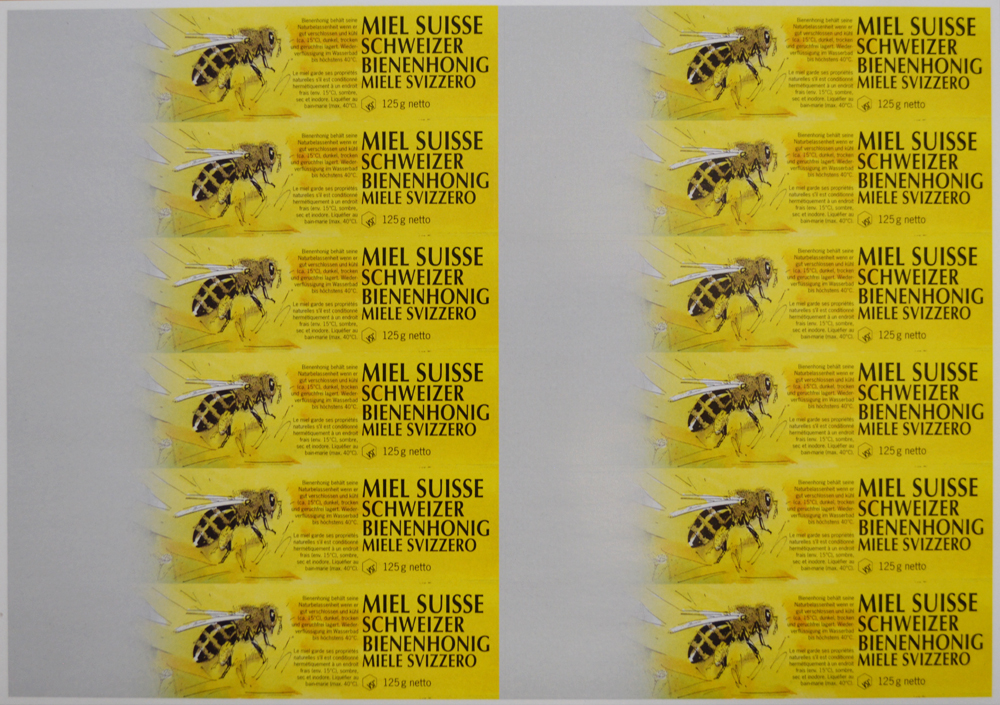 A4 VSI Honigetiketten-Bogen Gelb 125g