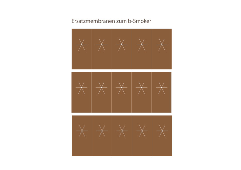 Membranes de rechange pour b-Smoker 15 pcs.