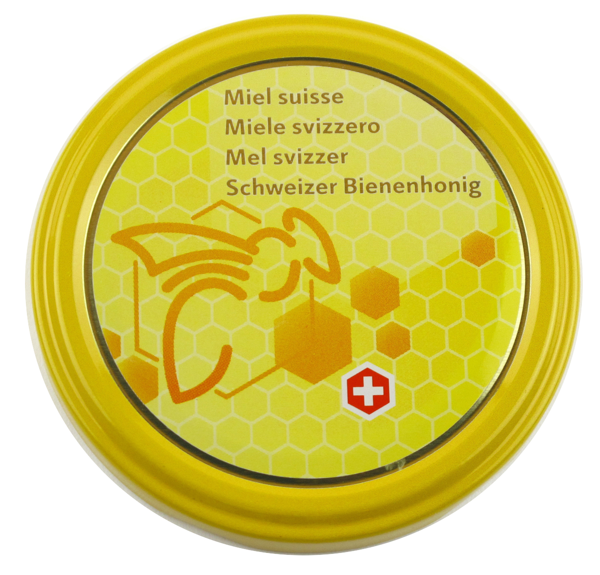 BienenSchweiz Honigglasdeckel Gelb 82 mm