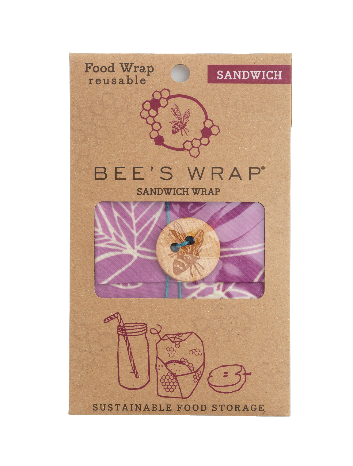 Bienenwachstuch SANDWICH "Mimi's Purple"