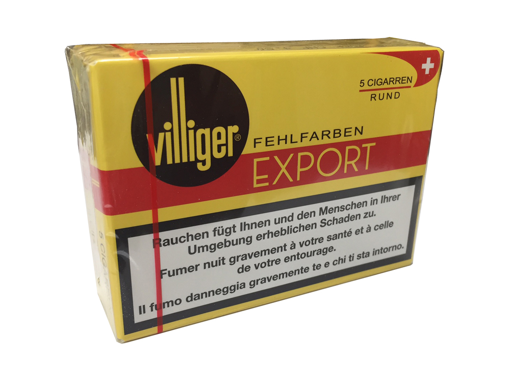 Villiger Export rund 2x5 Fehlfarben