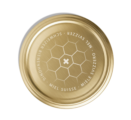 BienenSchweiz Honigglasdeckel Gold 63mm