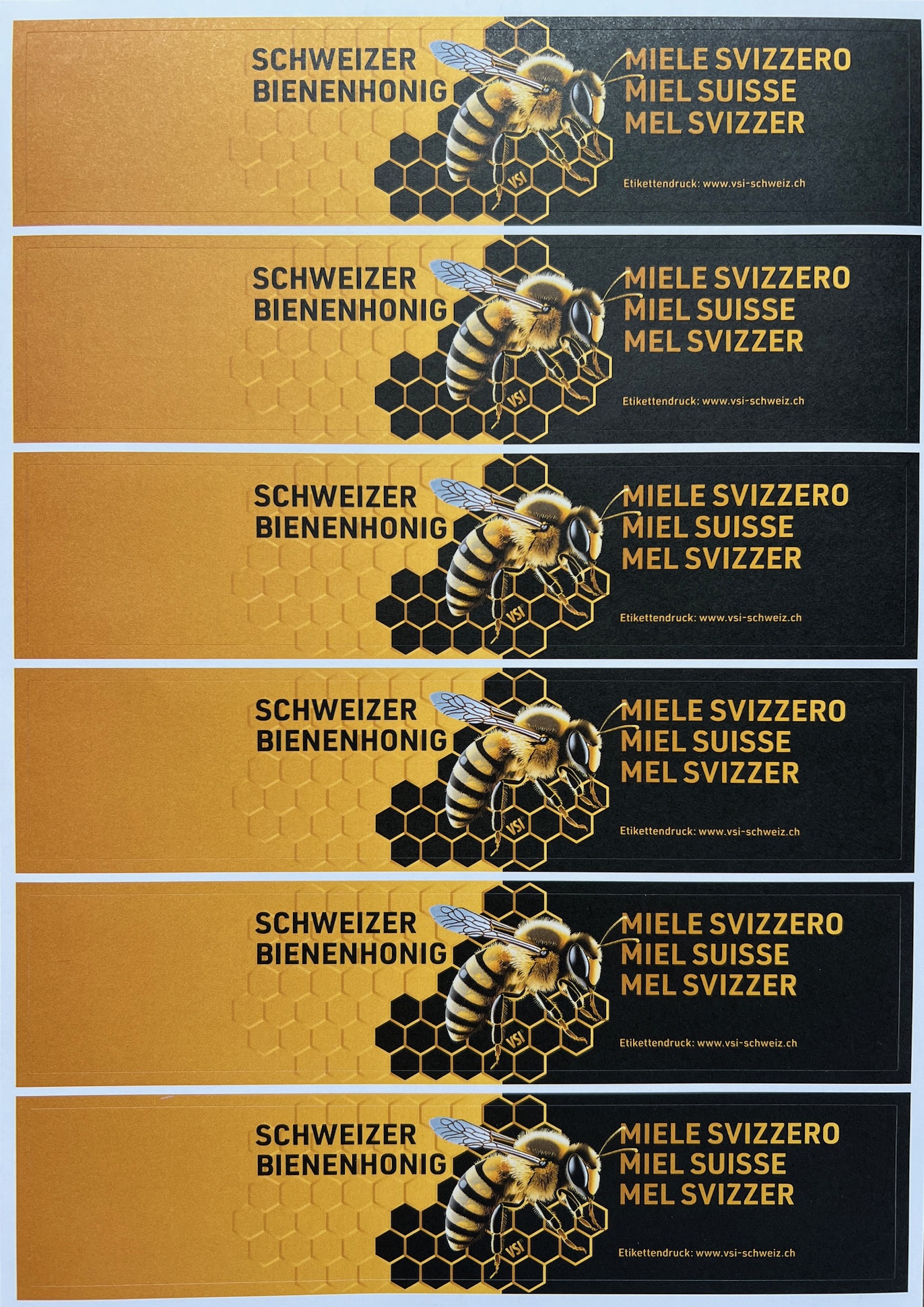 A4 VSI Honigetiketten-Bogen NEU