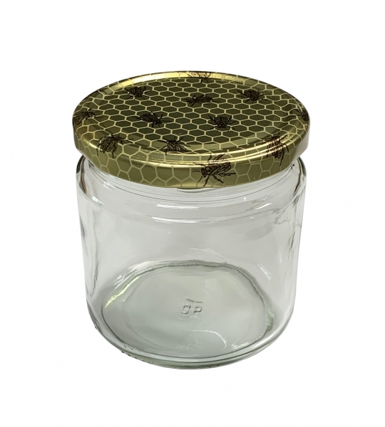 12x Honiggläser Mit Deckel – 500g, Sonderposten Für Imker, Durchmesser 82 Mm Honiggläser 500g